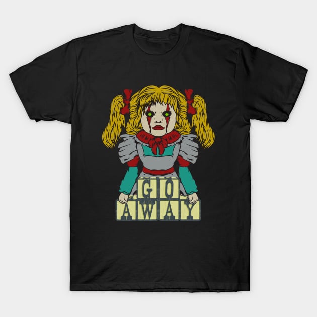 Creepy Haunted Doll Graphic T-Shirt by AngelFlame